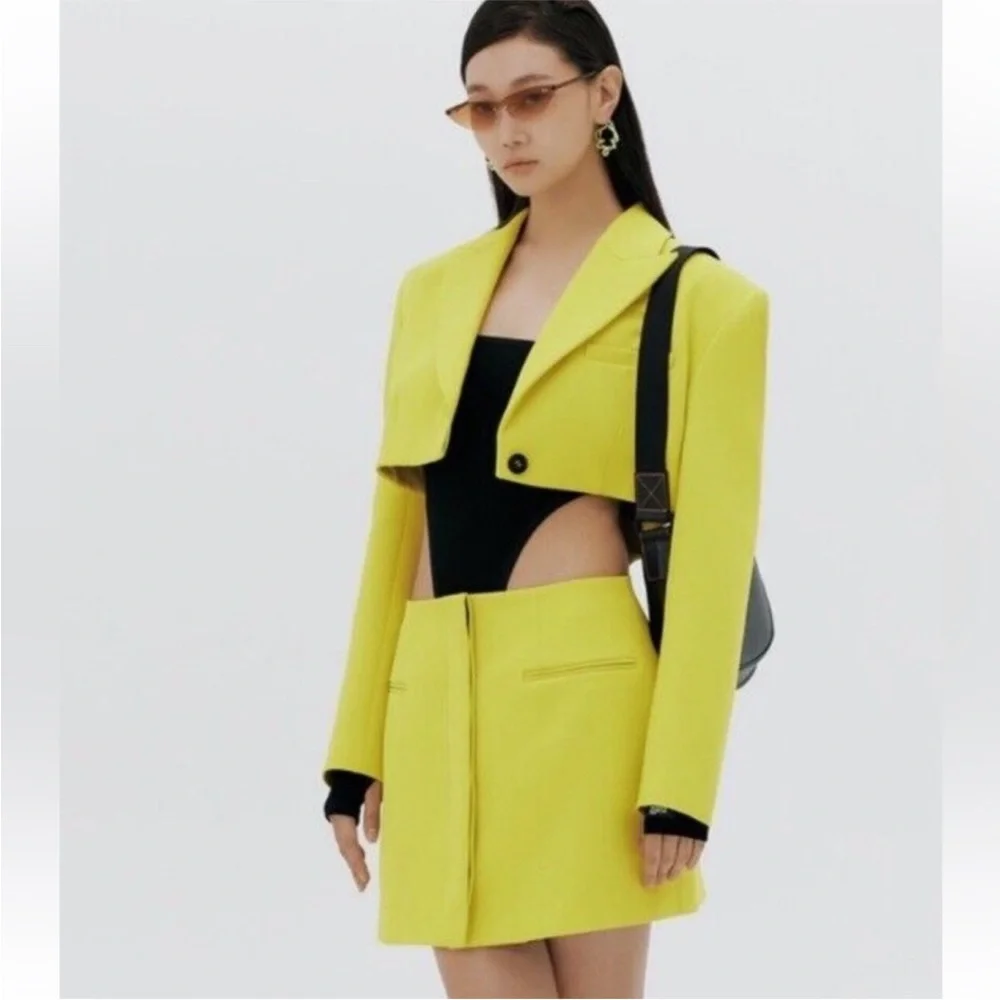 Zara x purple magazine blazer